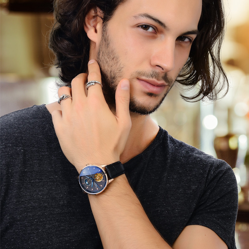 十大邦顿男士潮全自动镂空机械表 bestdon邦顿典仑国产腕表