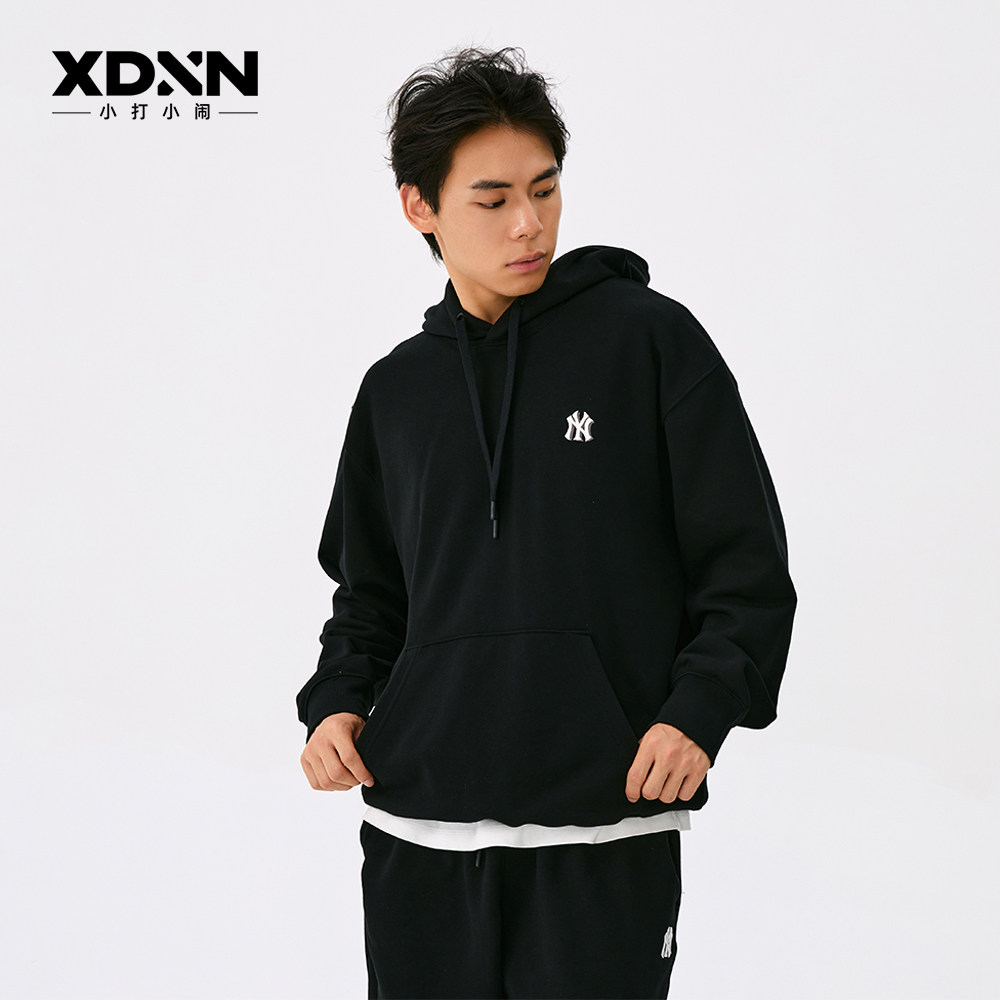 MLB 官方正品春季情侣小logo纯色男连帽上衣女潮流运动卫衣HDB01,淘宝优惠券,粉丝福利购,淘宝优惠卷