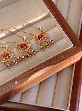 s925纯银镀18k金兔子平安锁项链