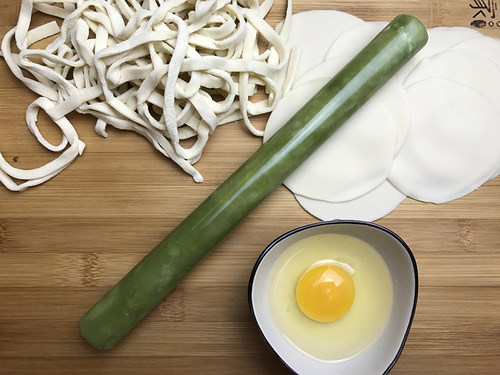 纯天然岫玉擀面杖 玉石擀面杖 佳品 擀饺皮 不粘面 - 图2