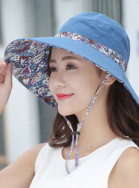女士出游防晒夏天海边大沿太阳帽