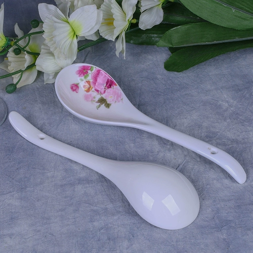 Специальное предложение 2 ложки 9,9 керамика Jingdezhen длинная ручка с большой ложкой настойка рисовой ложки ложки ложки ложки домашней микроволновой посуды