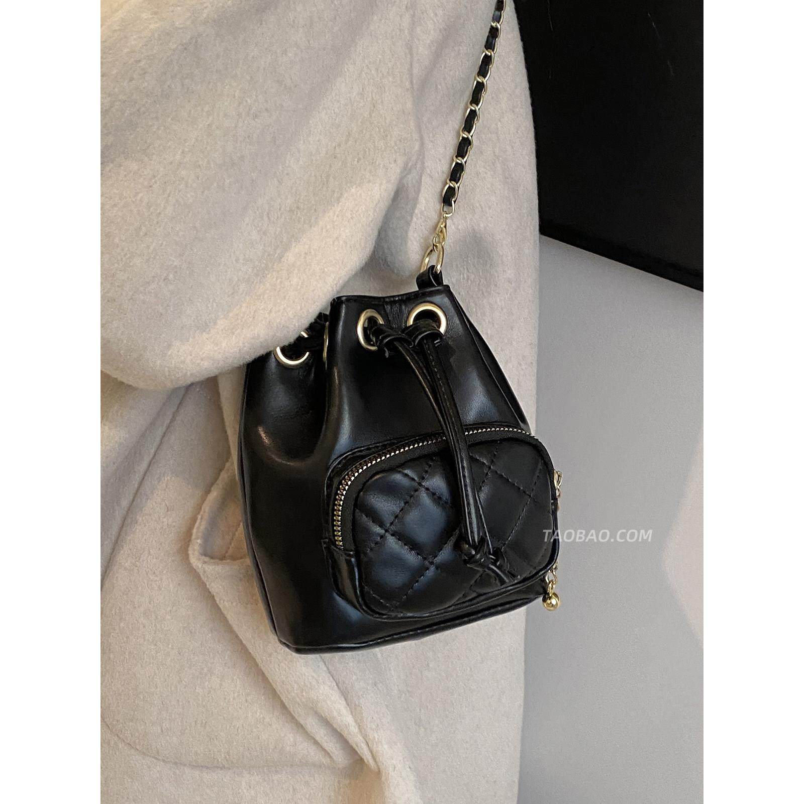 精致超火小包包女2026新款迷你百搭链条斜挎包时尚流行爆款水桶包,淘宝优惠券,粉丝福利购,淘宝优惠卷