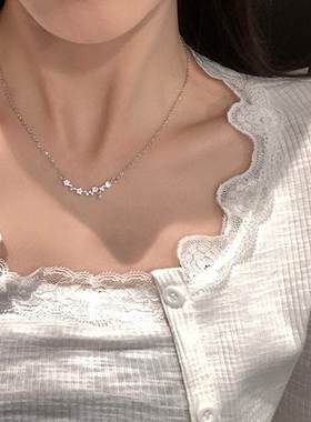 项链女2024年新款钛钢锁骨链颈链轻奢小众高级设计感星星锆石