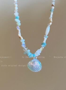 项饰多巴胺贝壳项链女夏ins小众