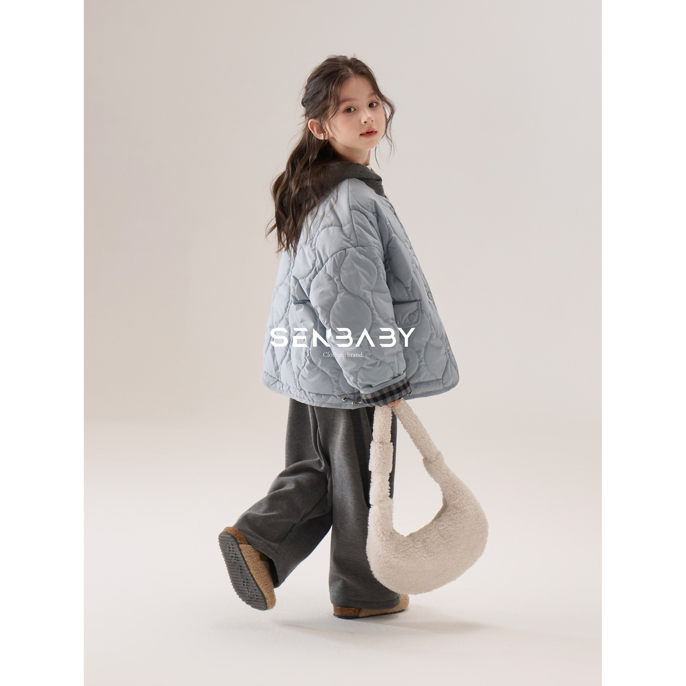 【现货双面穿配围脖】senbaby童装冬装女童棉衣外套两面穿棉服,淘宝优惠券,粉丝福利购,淘宝优惠卷