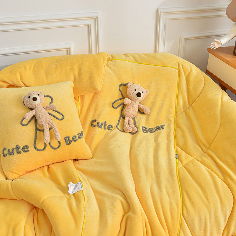 加厚折叠抱枕被子两用冬季珊瑚绒毯子午睡办公室汽车载枕头二合一,淘宝优惠券,粉丝福利购,淘宝优惠卷