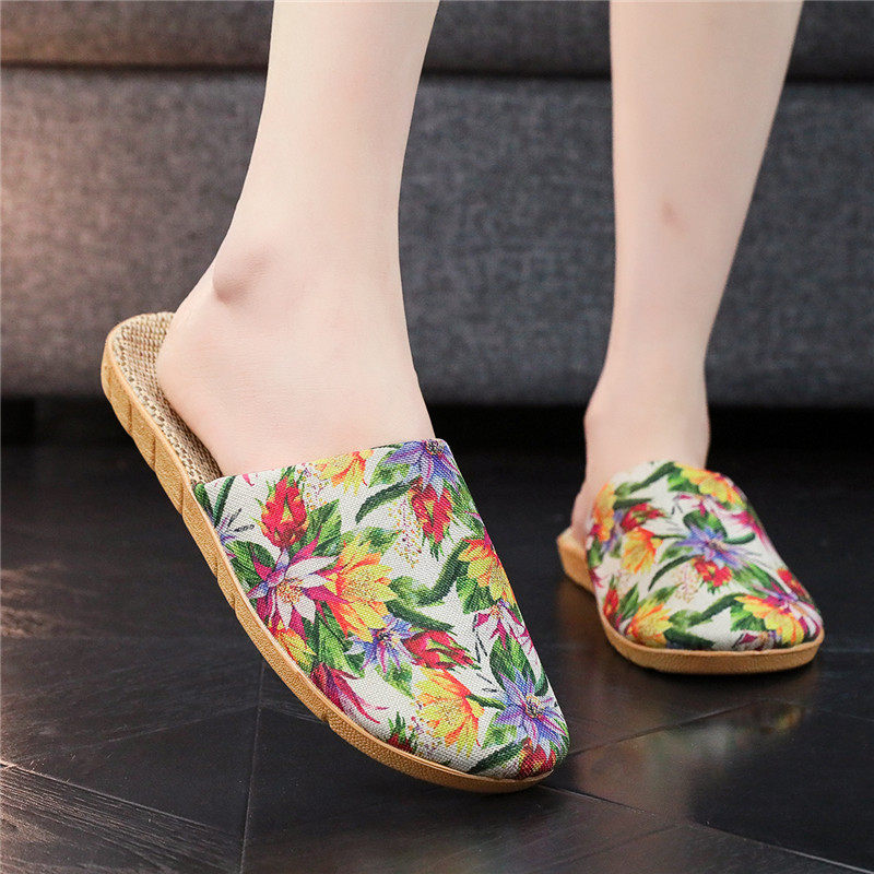 雪皮熊四季居家亚麻拖鞋夏季透气吸汗EVA软底木地板静音男女居家,淘宝优惠券,粉丝福利购,淘宝优惠卷