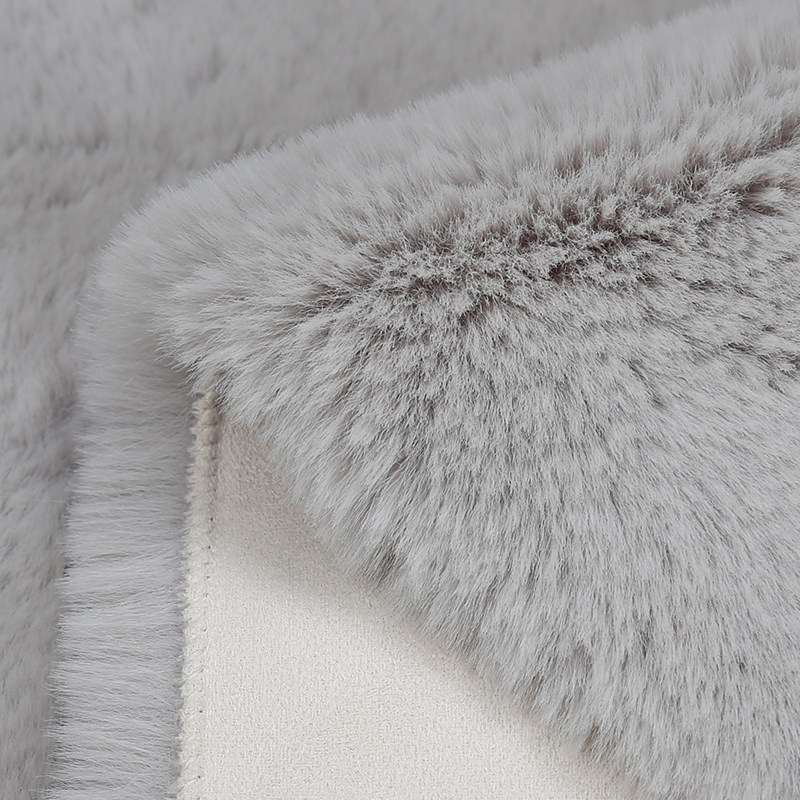 Bay window mat, window sill mat, bedroom rug, princess style decorative short plush rabbit fur mat, universal for all seasons, customizable