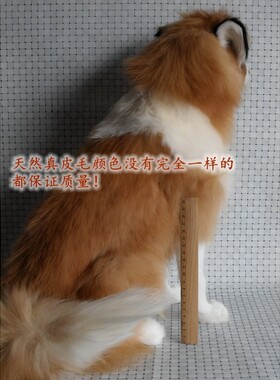 牧羊犬摆件皮毛工艺品