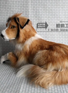 边境牧羊犬摆件皮毛工艺品