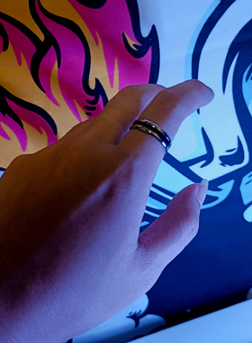 陨星男女不锈钢时尚不掉色戒指潮