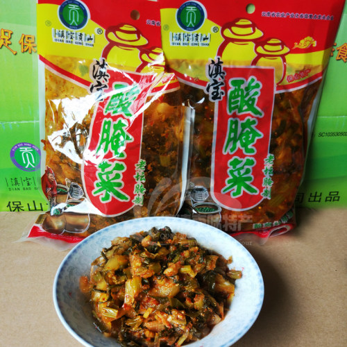 保山腊酸腌菜500gX4袋云南特产老坛酸菜酱咸菜下饭泡菜酸汤鱼包邮 - 图3