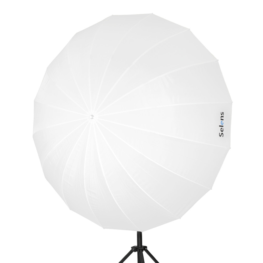 Selens 105cm/130cm/165cm深口柔光伞摄影伞反射柔光抛物线伞伞式柔光箱柔光罩拍照补光人像摄影闪光灯反光伞_虎窝淘