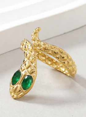 夸张个性不锈钢饰品油压蛇形