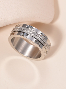 8mm可旋转减压饰品沙面钛钢