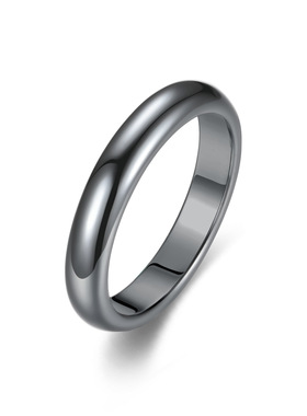 磁石能量黑胆石戒指黑色弧面