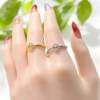 Non-fading, high-end light luxury temperament four-leaf clover hollow titanium steel ring for women 18K gold trendy versatile plain ring