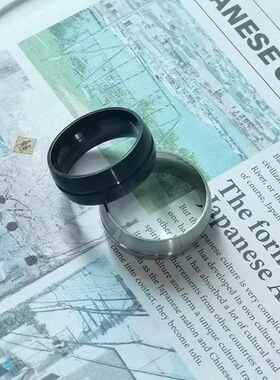 8MM哑光饰品不锈钢戒指