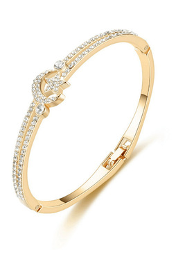 韩版时尚星月满钻手镯ing欧美