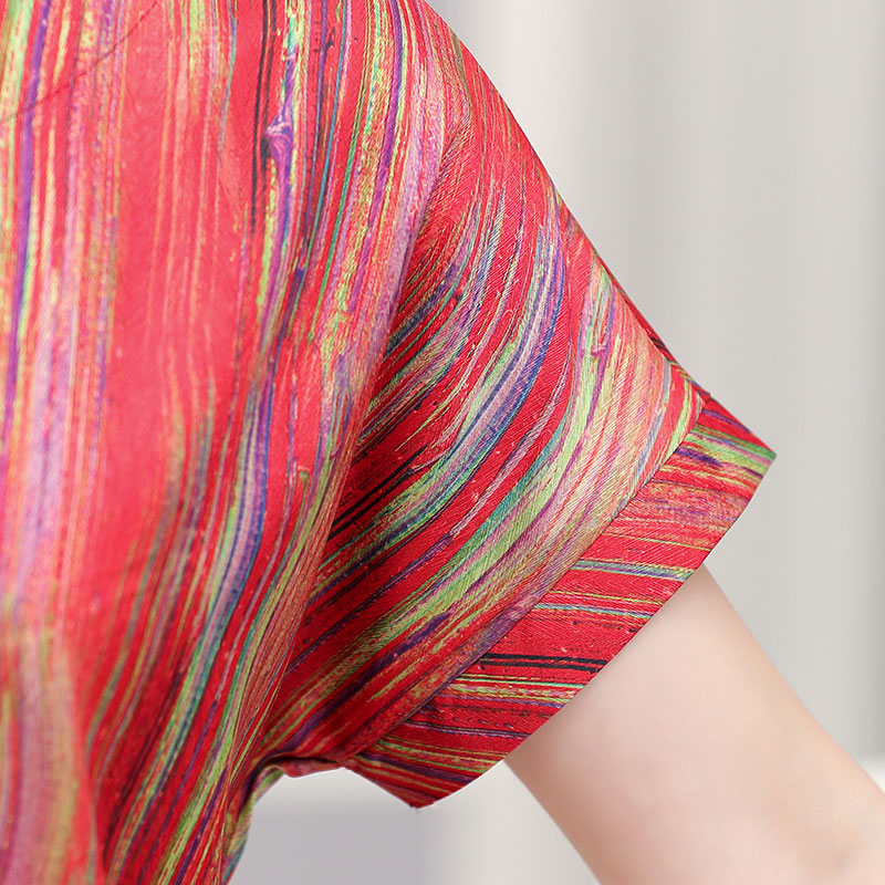 巴宝兹旗舰店中老年女装夏装新款上衣裤子两件套中年妇女夏季短袖时尚套装2