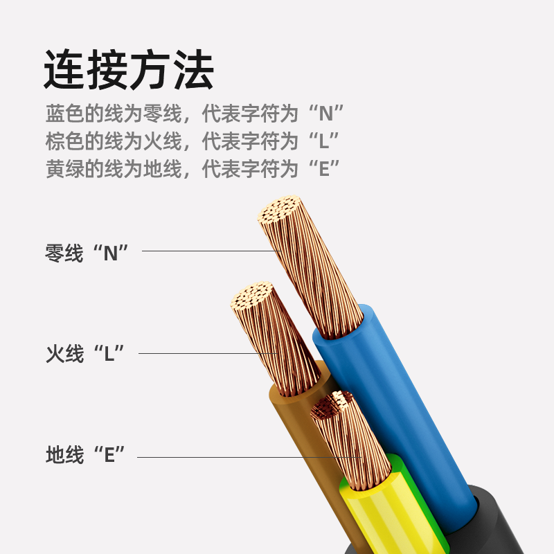 3芯电源线三角一体式插头带线10a16A裸尾3*0.75平方单头1.5电缆项 - 图2