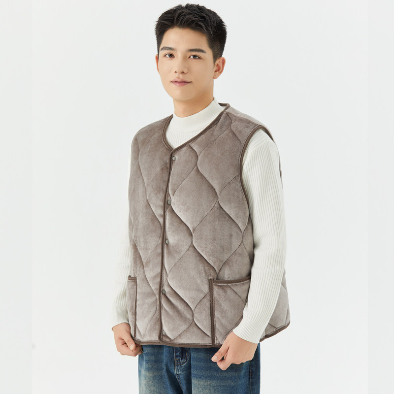 双面加绒保暖羽绒棉马甲男女同款加厚内外穿棉袄防寒棉服打底外套,淘宝优惠券,粉丝福利购,淘宝优惠卷