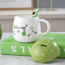 Cute Bull Oil Fruit Water Cup Creative Ceramics With Cover Spoon Mark Cup Student Couple Home Breakfast Cup Coffee Cup