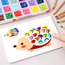 Childrens finger print Angels drawing brochure Kindergarten palm spot Toy Printed Clay Painting Tool Paint