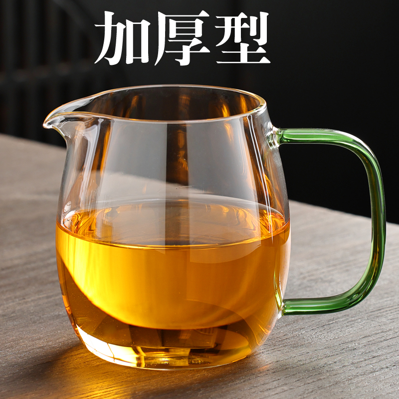 大号公道杯玻璃加厚耐热功夫分茶器茶漏套装家用透明公杯茶具配件 - 图0