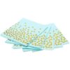 Disposable environmentally friendly paper tableware blue gold dot set