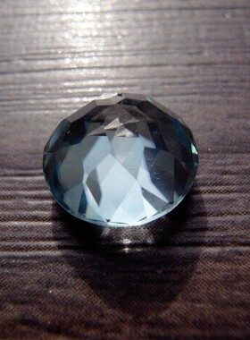 【寂寞五岁】宝石级 天然蓝锆石戒面裸石4.6ct