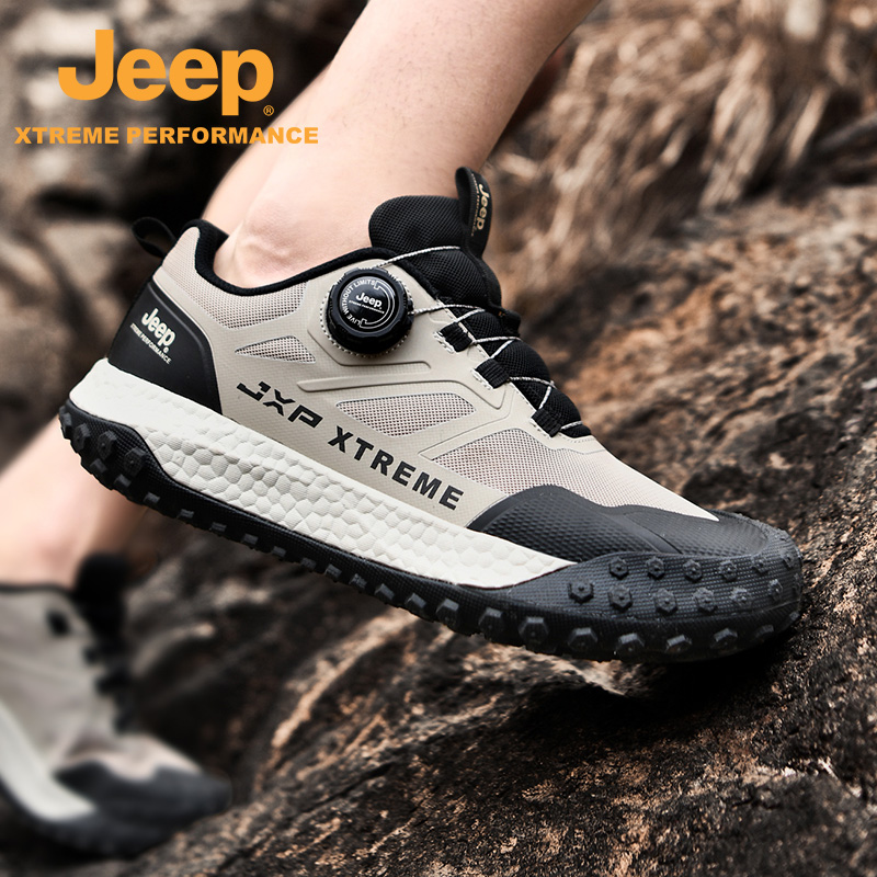 【爆米花底】Jeep户外徒步登山鞋男鞋夏季透气越野跑鞋快速反应鞋