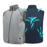 Жилет, охлаждающий вентилятор для работы, защита от солнца, короткий рукав