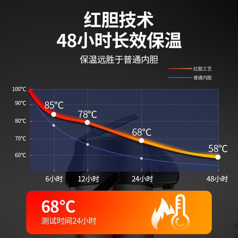 DAYDAYS按压式热水瓶大容量气压式保温水壶暖壶家用热水壶开水瓶 - 图1