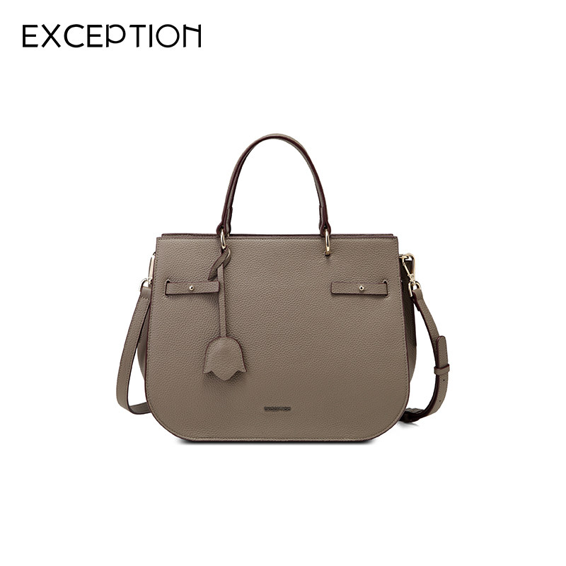 例外2022新款头层牛皮大容量单肩包 EXCEPTION例外女士包袋