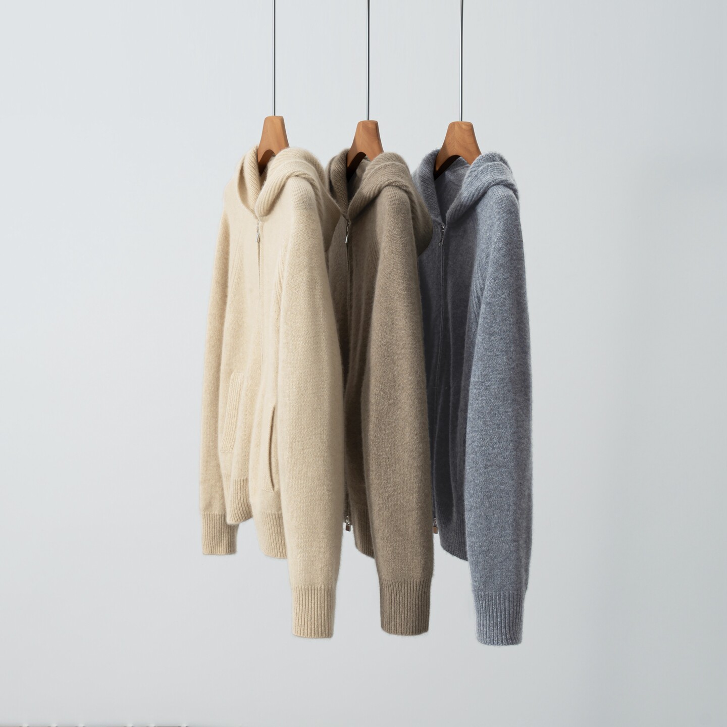 2025秋冬新款100%纯山羊绒女双拉链连帽开衫加厚宽松针织外套上衣,淘宝优惠券,粉丝福利购,淘宝优惠卷