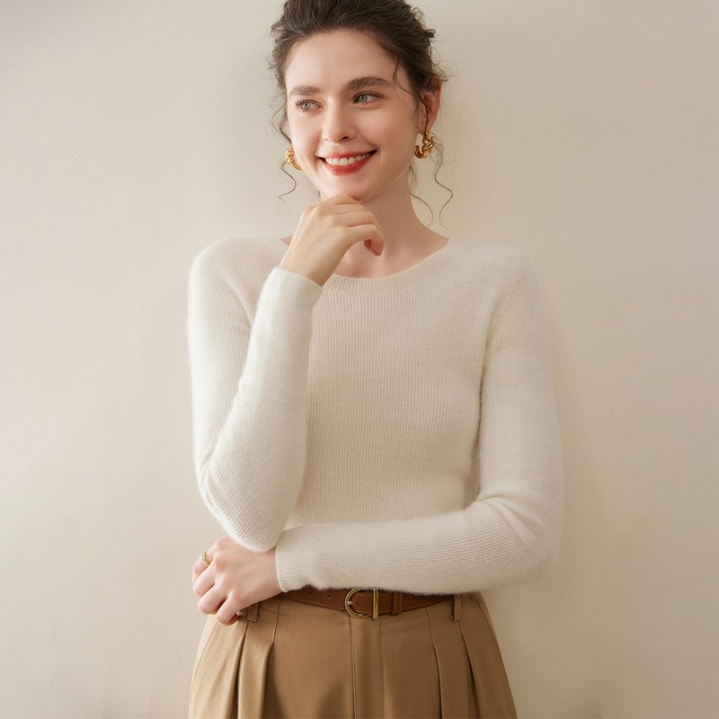 2025秋冬新款一体无缝纯色纯山羊绒衫女圆领修身毛衣羊毛针织打底,淘宝优惠券,粉丝福利购,淘宝优惠卷