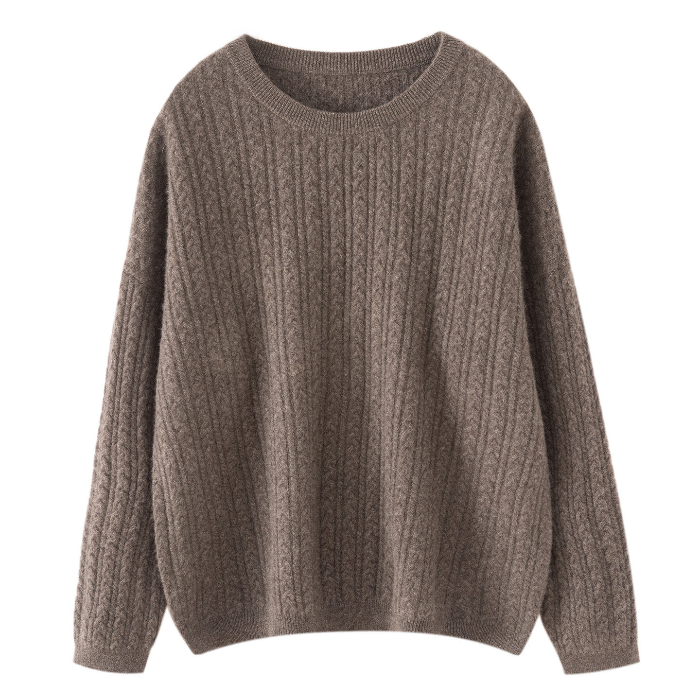 秋冬新款100%山羊绒衫女圆领麻花宽松休闲纯色软糯百搭针织衫毛衣,淘宝优惠券,粉丝福利购,淘宝优惠卷