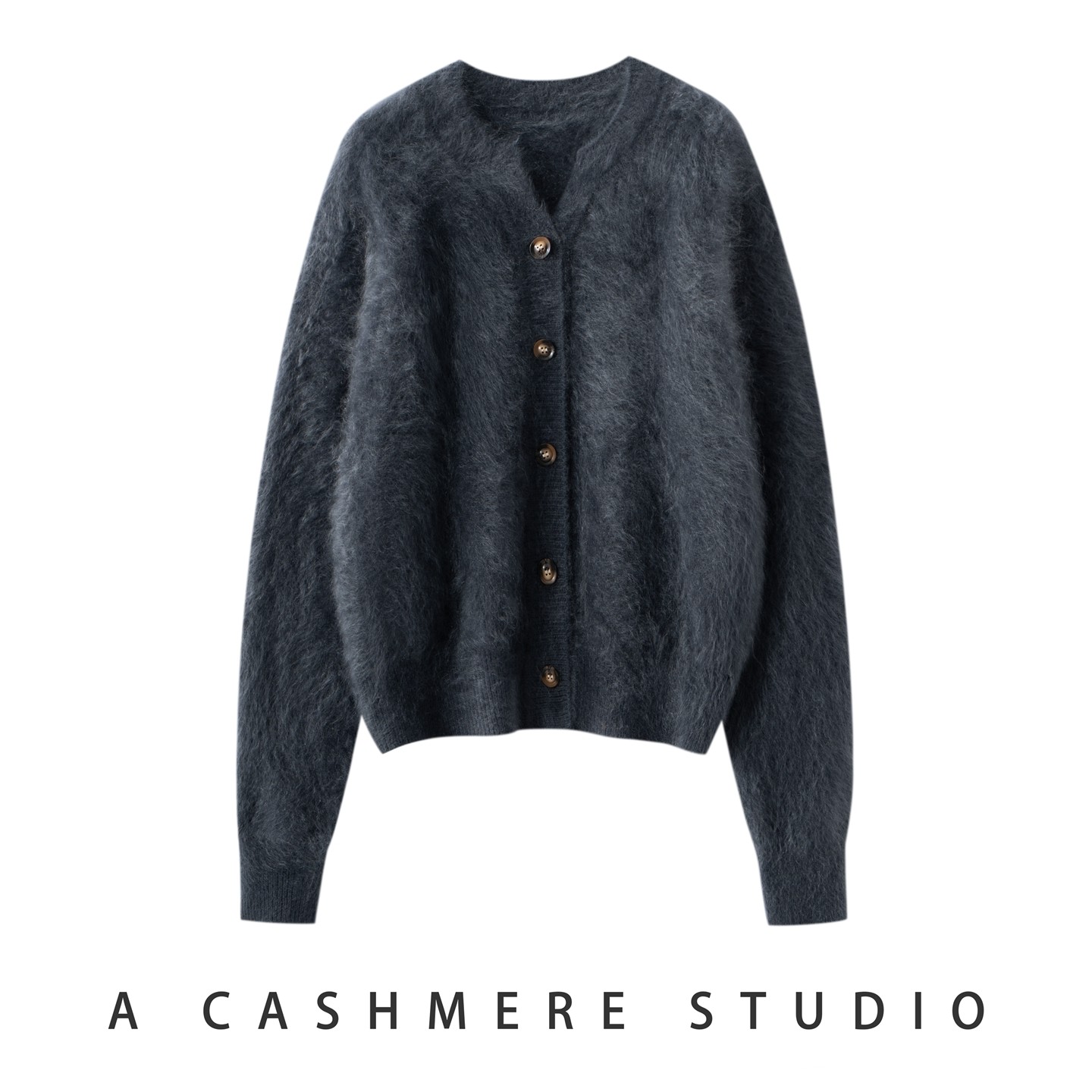 2025秋冬新款女剪刀领拉绒100%山羊绒衫加厚针织时尚开衫宽松外套,淘宝优惠券,粉丝福利购,淘宝优惠卷