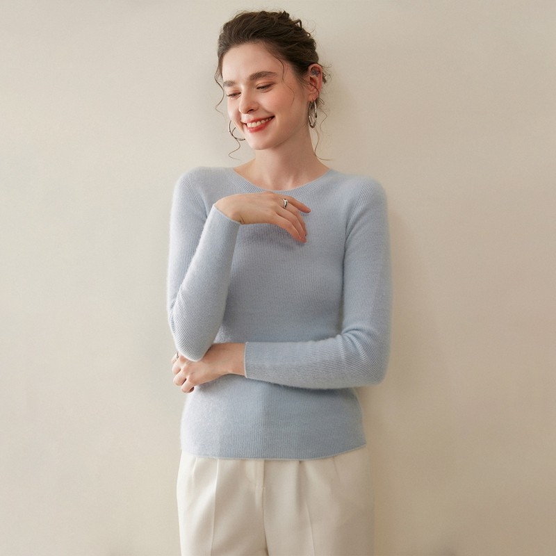 2025秋冬新款一体无缝纯色纯山羊绒衫女圆领修身毛衣羊毛针织打底,淘宝优惠券,粉丝福利购,淘宝优惠卷