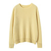 Round neck 100% pure cashmere sweater for women with high-end autumn and winter new high-end top loose base knitted sweater