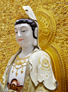天然系列西方三圣供奉寺庙汉白玉