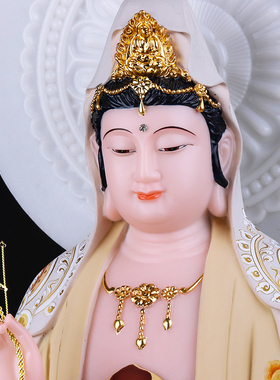 西方三圣阿弥陀佛带背光汉白玉