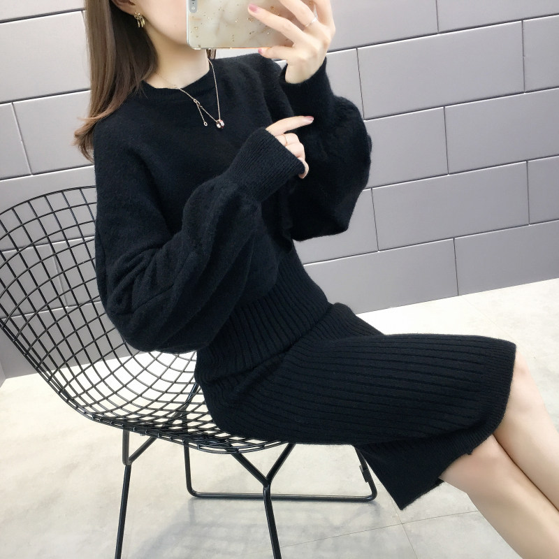 小个子初秋搭配毛线裙针织背心裙 黛思彤时尚套装