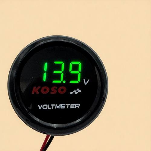 新款KOSO12V~150V外置圆形电池电压表电瓶车摩托车通用液晶显示 - 图3