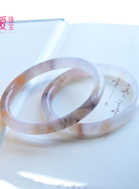 天然金丝玉手镯圆条复古风女款