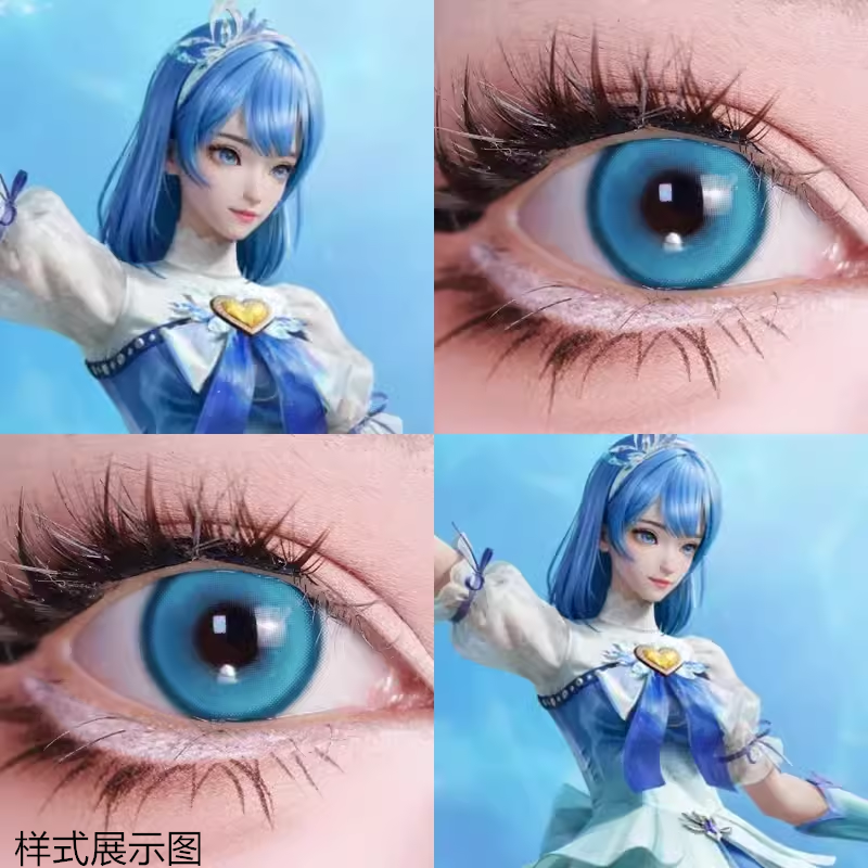 巴啦啦小魔仙COS美瞳和平精英严莉莉美琪美雪小蓝显色蓝绿粉紫ZQ - 图3