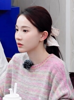 妻子的浪漫旅行张豆豆同款大肠发圈韩版高级头绳条纹方巾百搭丸子