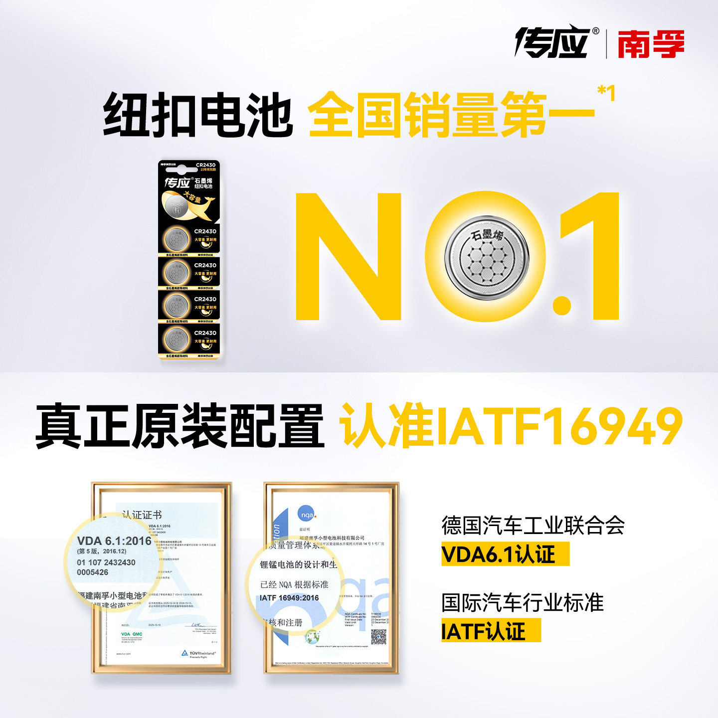 南孚传应纽扣电池CR2430适用好太太九牧沃尔沃汽车钥匙遥控器智能电动升降晾衣架浴霸电子体重称大容量3V,淘宝优惠券,粉丝福利购,淘宝优惠卷